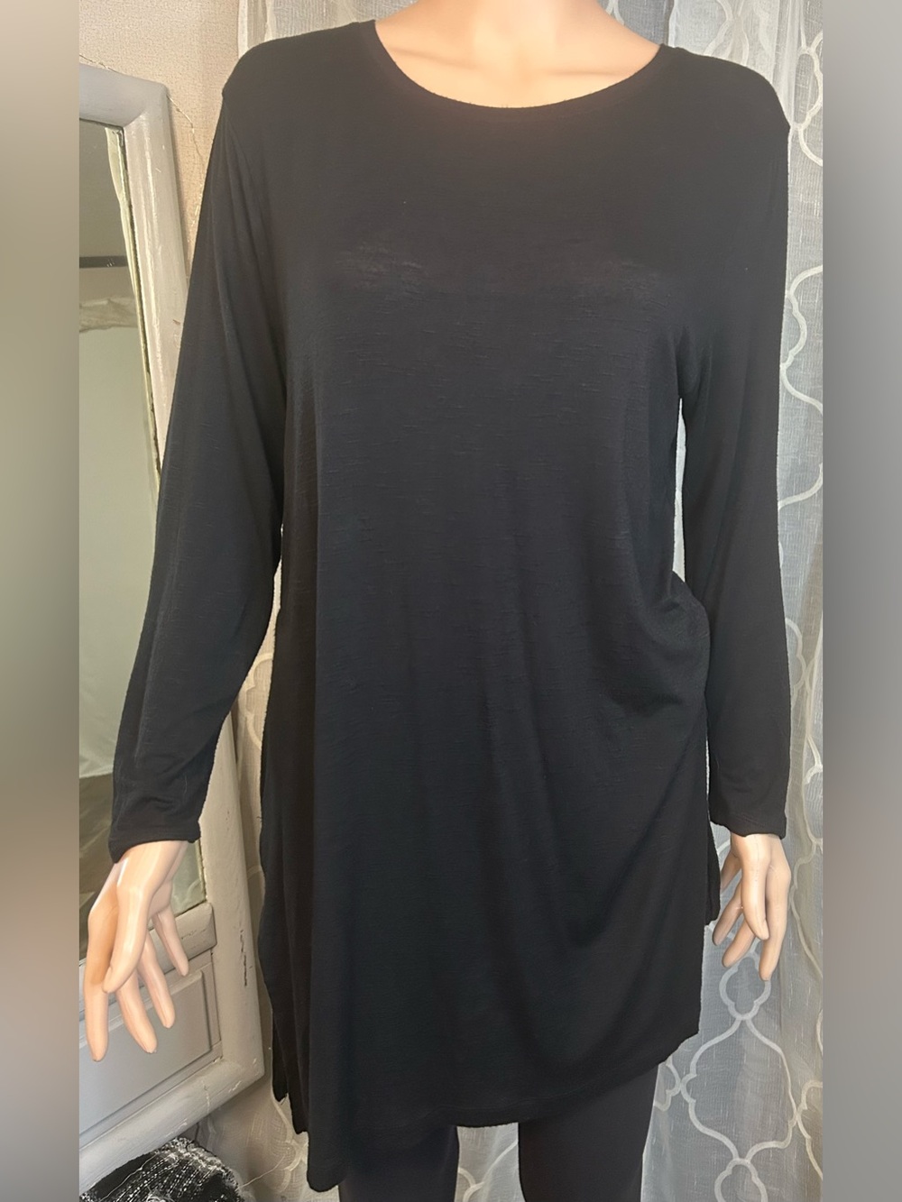 Old Navy Black Long Sleeve Tunic Dress